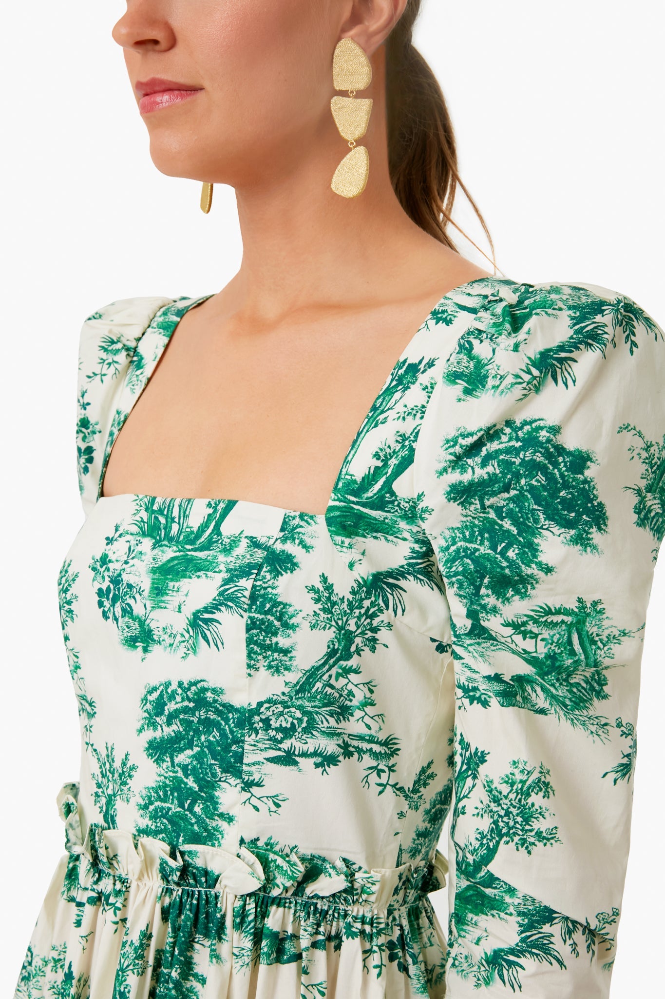 Forest Toile Green Bluehill Dress