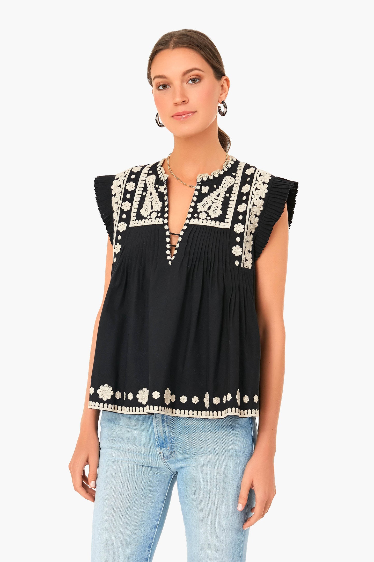 Black Holly Soutache Vest Top