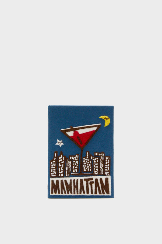 Indigo Latim Manhattan Cocktail Book Clutch