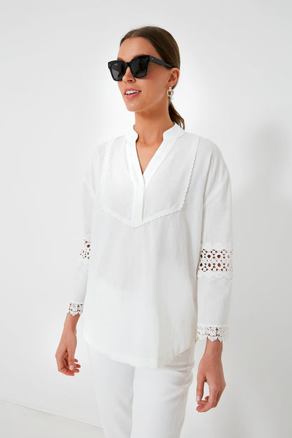 Blanc Piper Lace Top