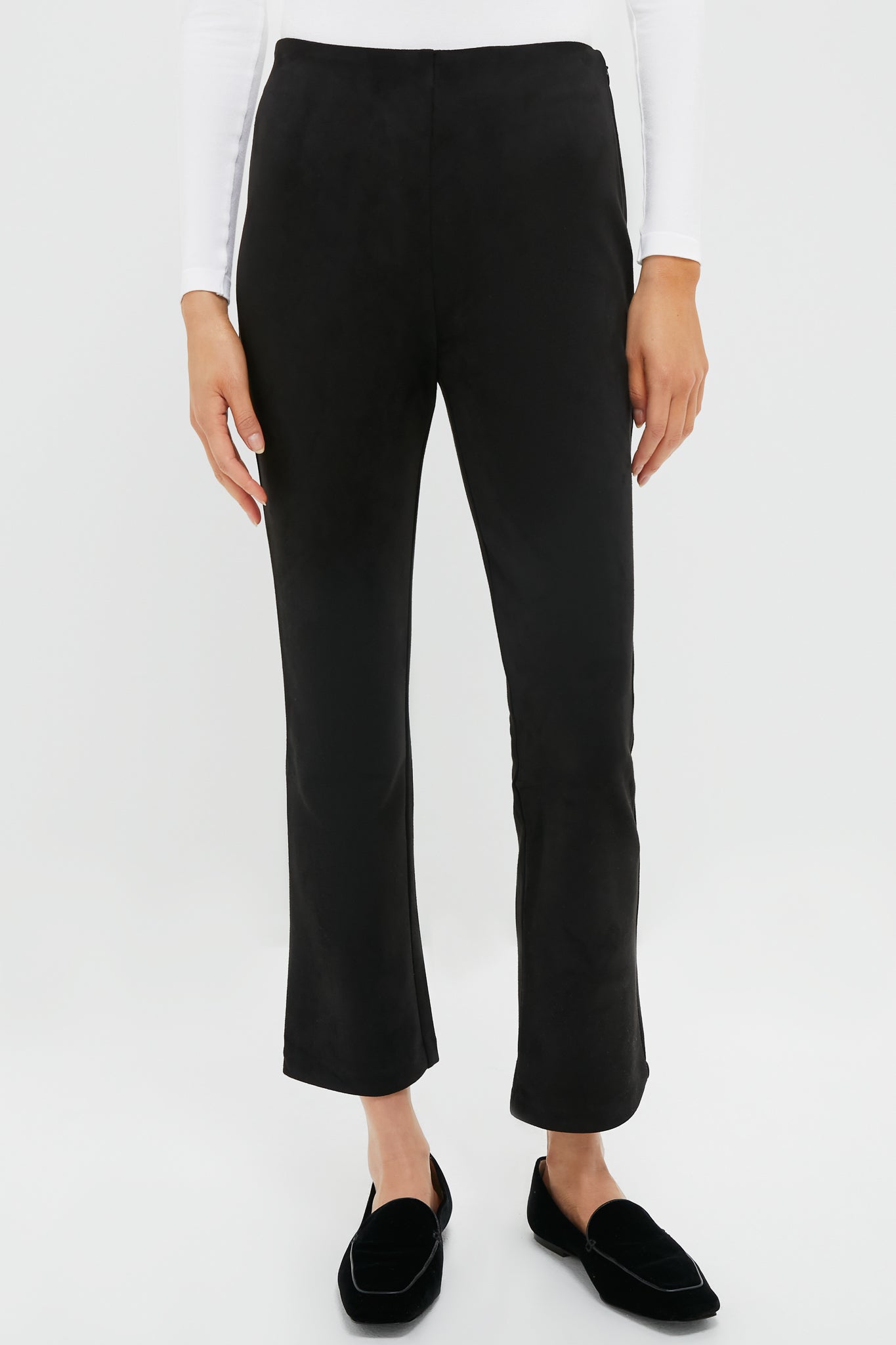 Black Vegan Suede Ashford Pants
