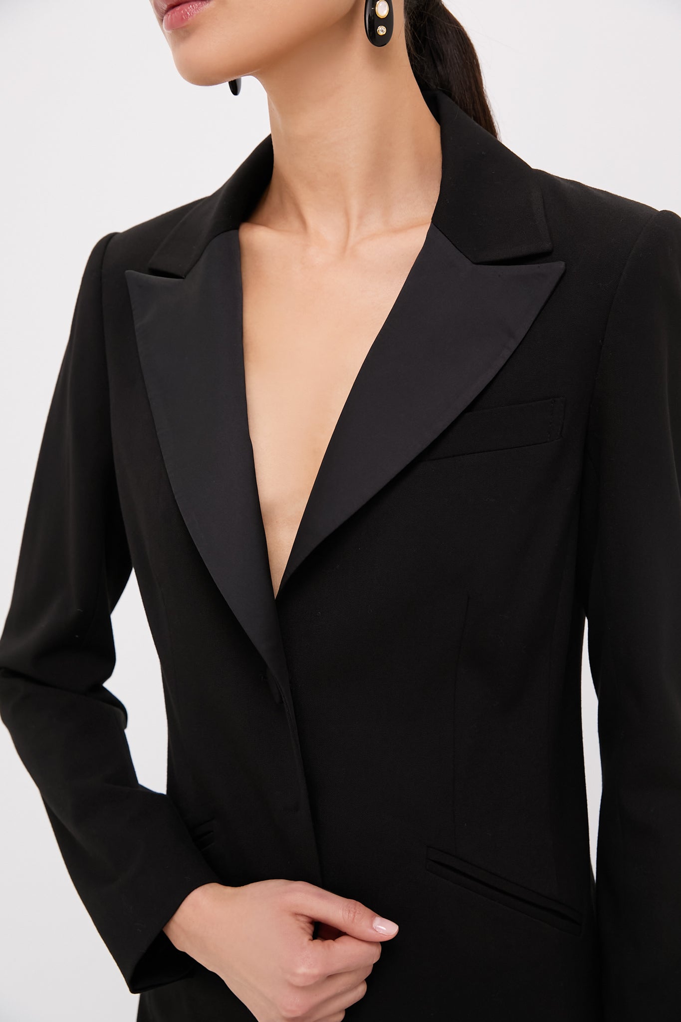 Satin Lapel Emile Blazer