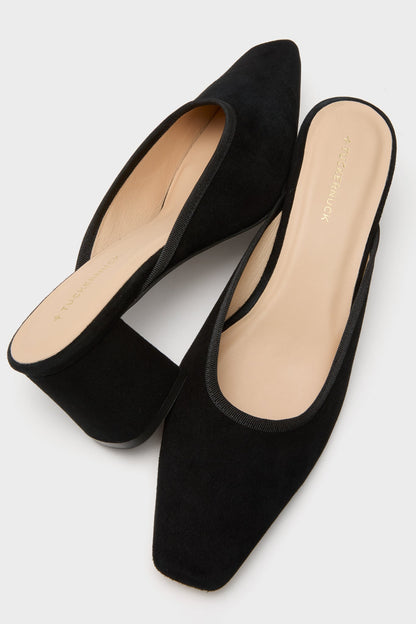 Black Suede Tilda Mules
