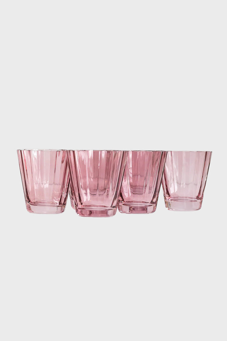 Rose Sunday Low Ball Glasses Set of 6