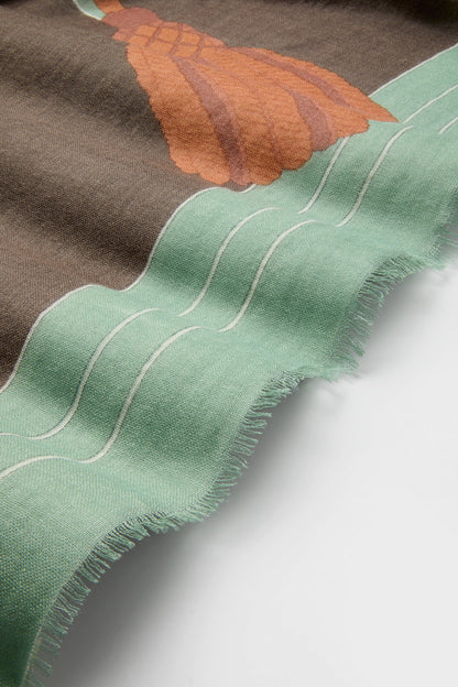 French Tassel Silk Cashmere Blend Large Scarf