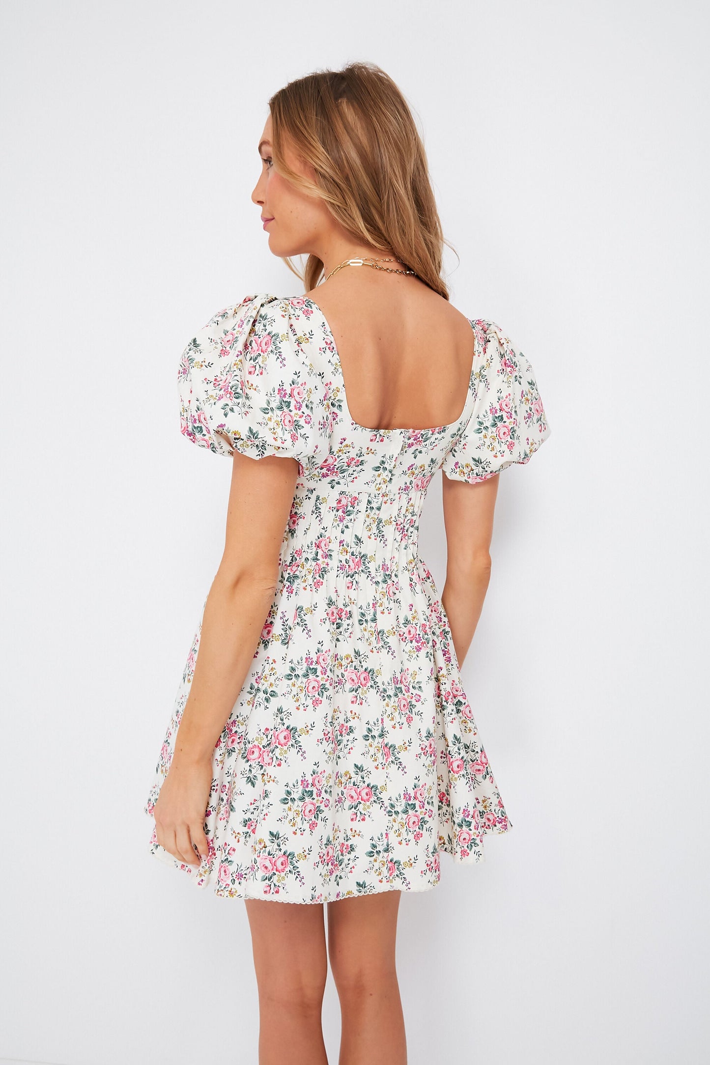 Pink Floral Aurelia Mini Dress