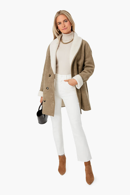 French Gray Suede Thayer Coat