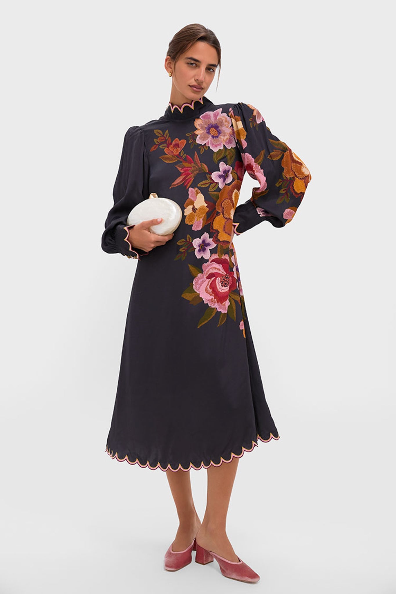 Blush Velvet Tilda Mules