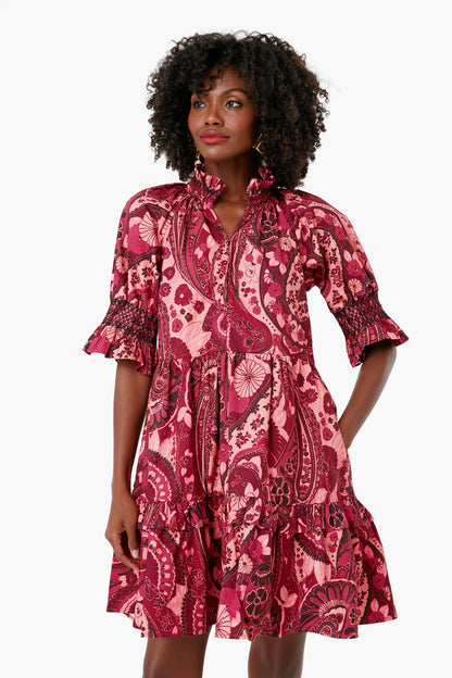 Fall Paisley Berry Halima Dress