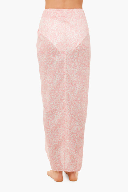 Rosette White Full Length Pareo