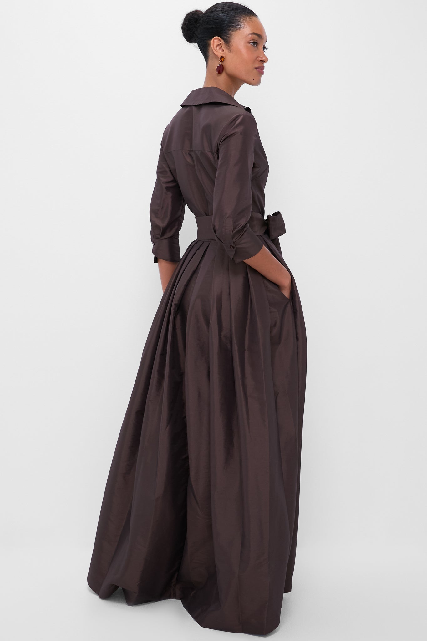 Chocolate Julip Belted Gown