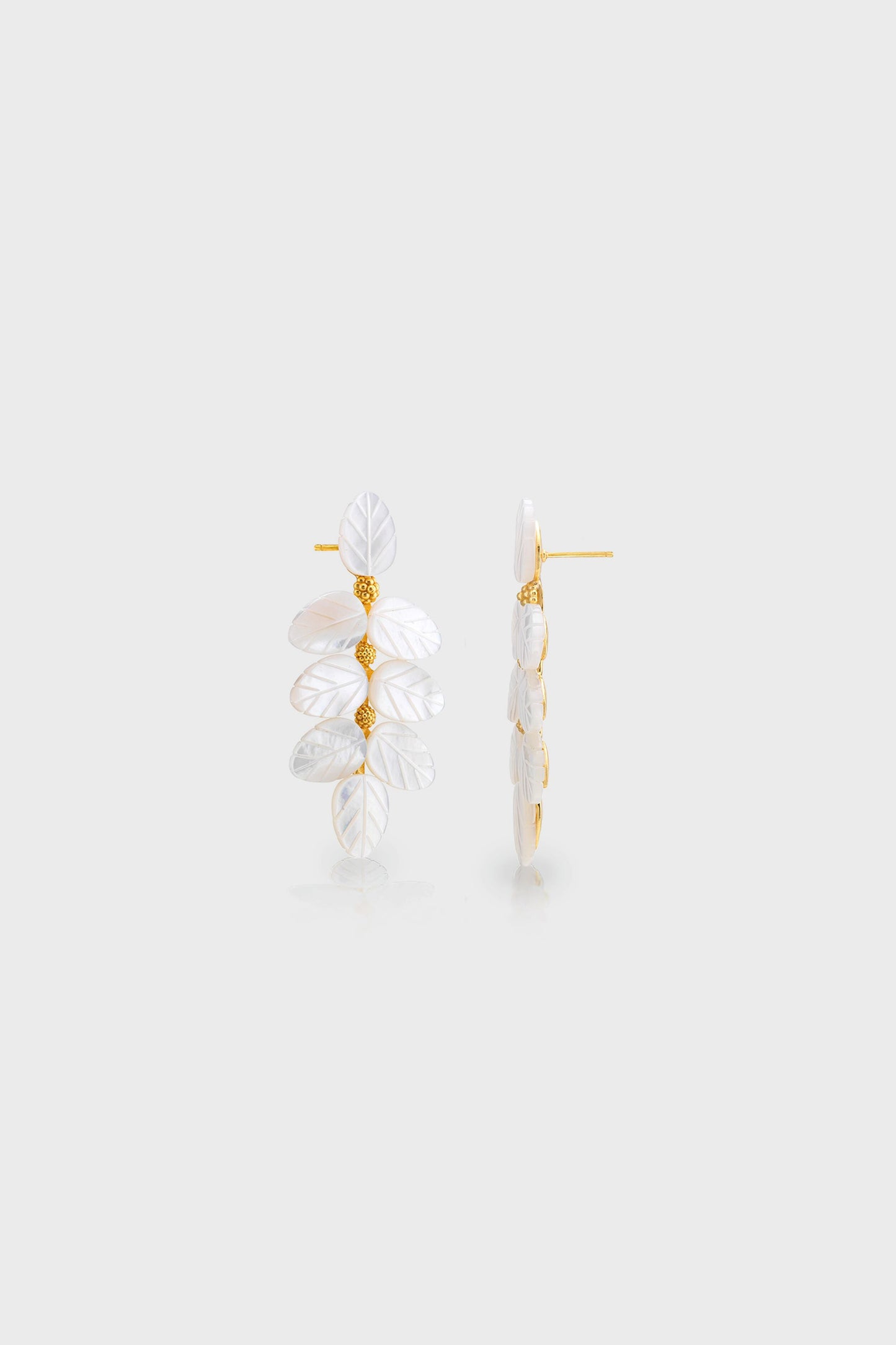 Mermaid Garden Vine Drop Earrings - MOP