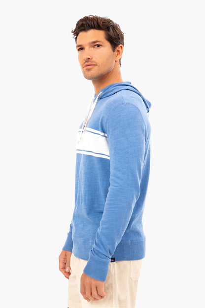 Blue Horizon Surf Stripe Hoodie
