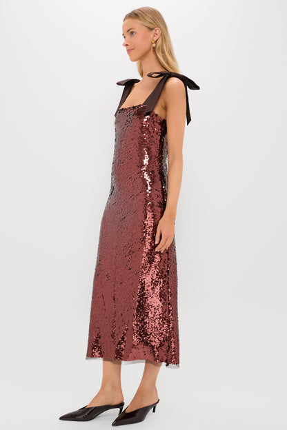 Radiant Bronze Sequin Roxy Dress