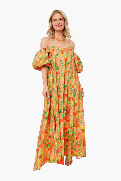 Natural Summer Palmer Maxi Dress