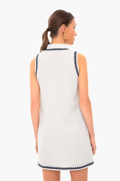 Ivory and Navy Celeste Dress