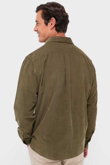 Olive Bramside Relaxed Cord Shirt