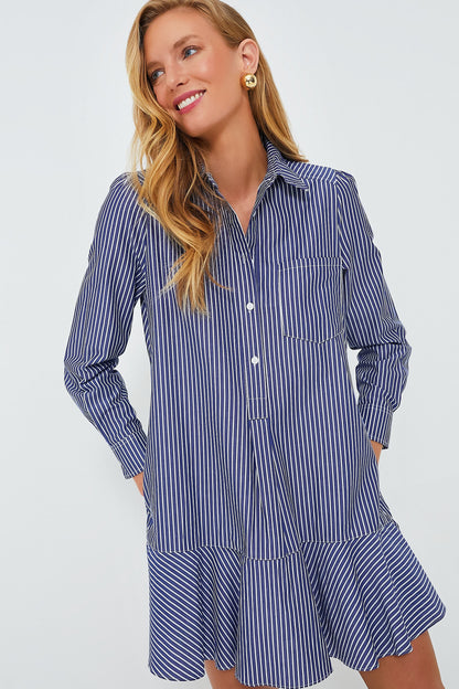 Indigo Stripe Callahan Shirt Dress