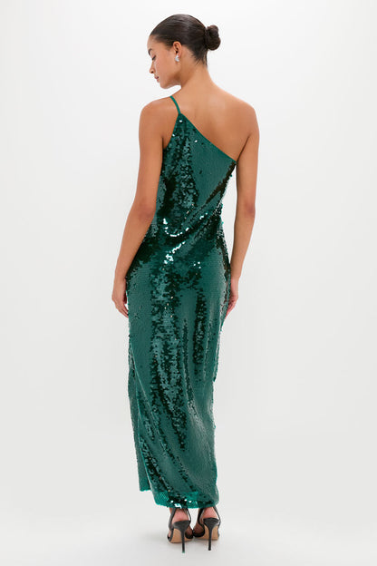 Emerald Sequin Isa Maxi Dress