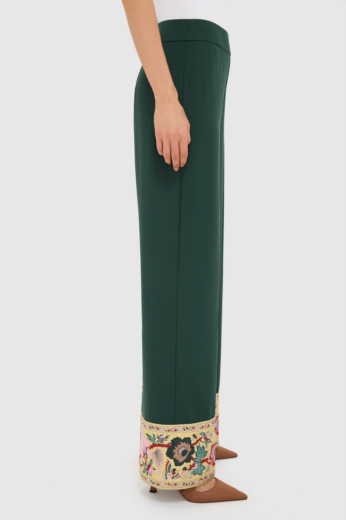 Garden Scrollwork Jacquard Cuff Erin Pants