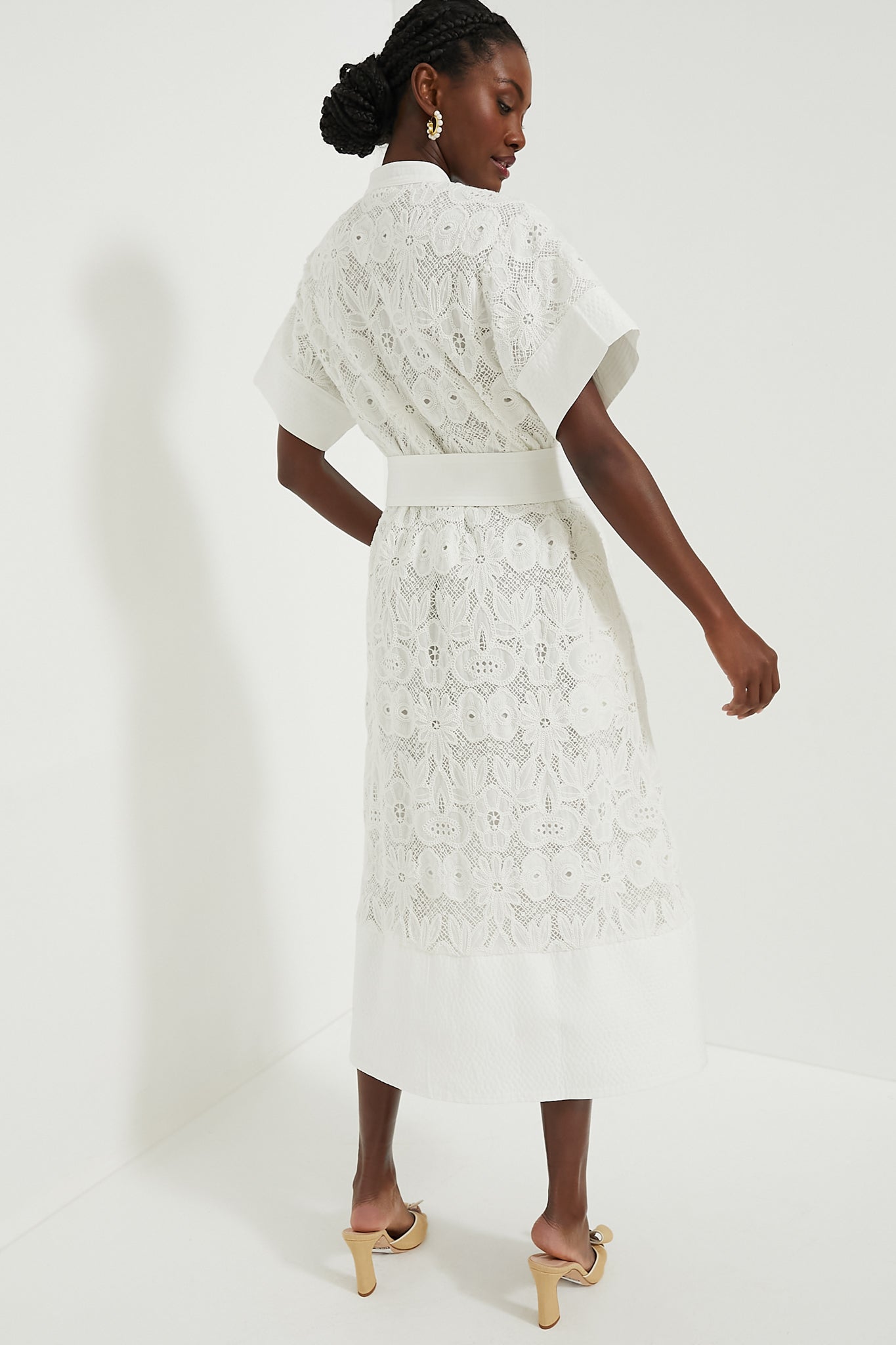 White Eyelet Lace Prescott Dress