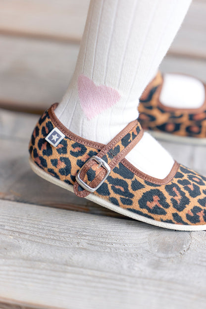 Leopard Mary Jane Flats