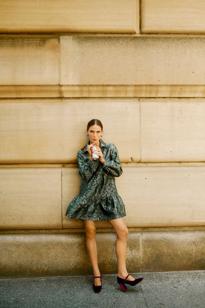 Emerald Mirasol Jacquard Alette Dress