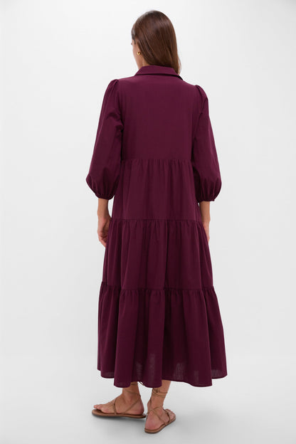 Winetasting Cotton Mabel Maxi Dress
