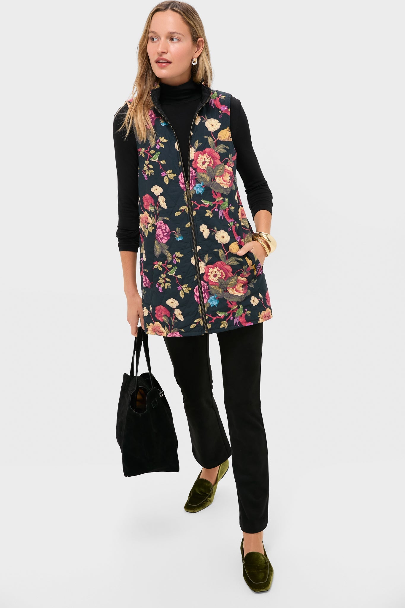 Black Barbour x Tuckernuck Reversible Paisley Vest