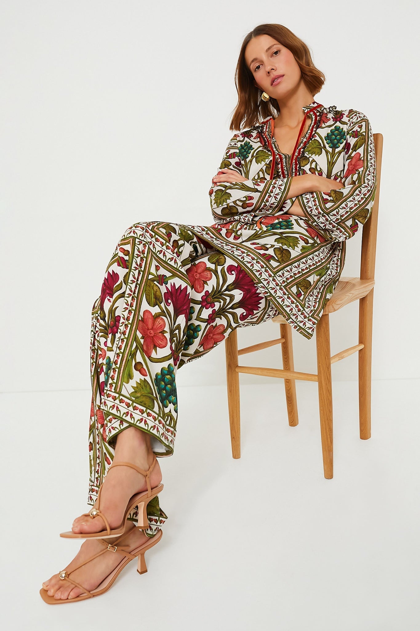 Off White Multicolor Maria Pants