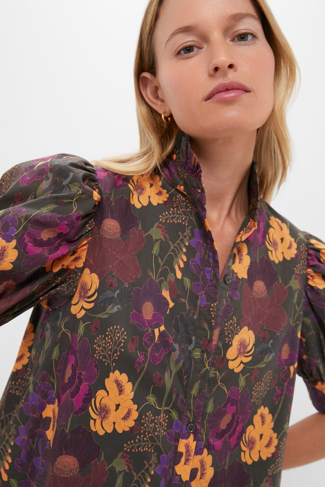 Burnt Orange Floral Louisa Mini Dress