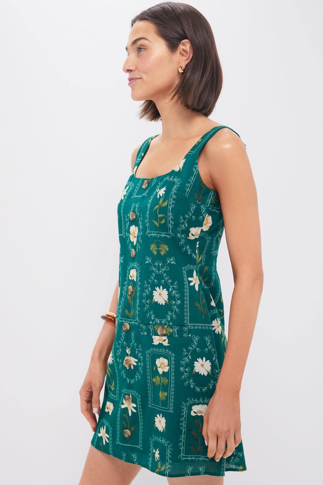 Teal Stem Merrit Mini Dress