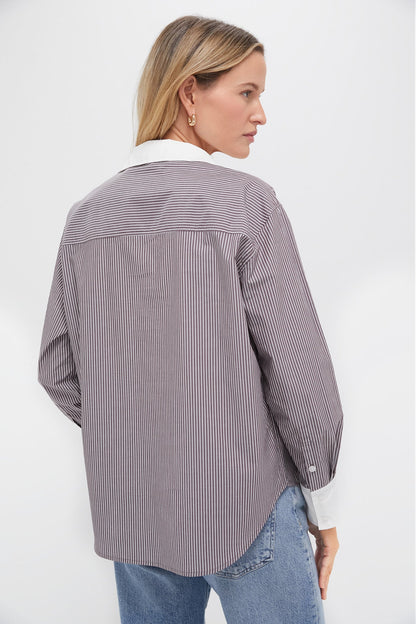 Red Stripe Nadine Boyfriend Button Down
