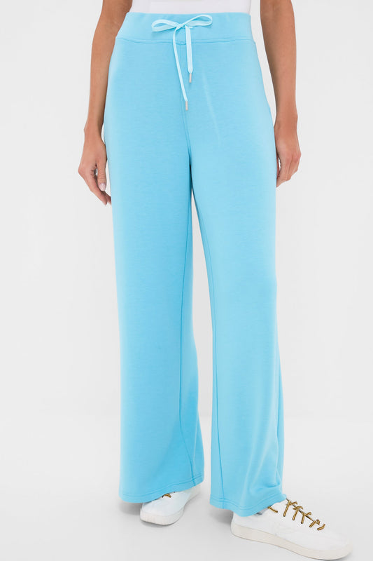 Milky Blue Wide Leg Comfort Stretch Finn Pants