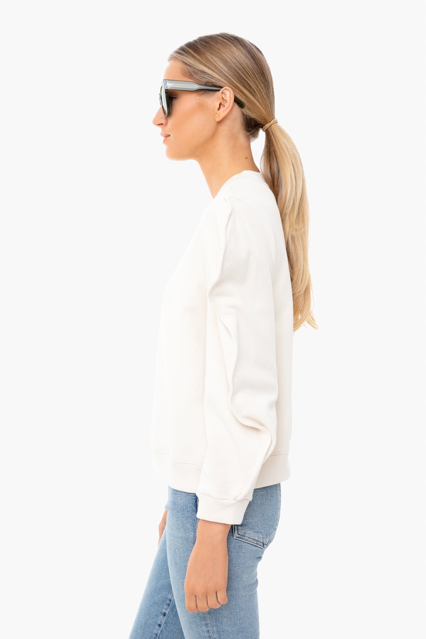 Ivory Scallop Sweatshirt