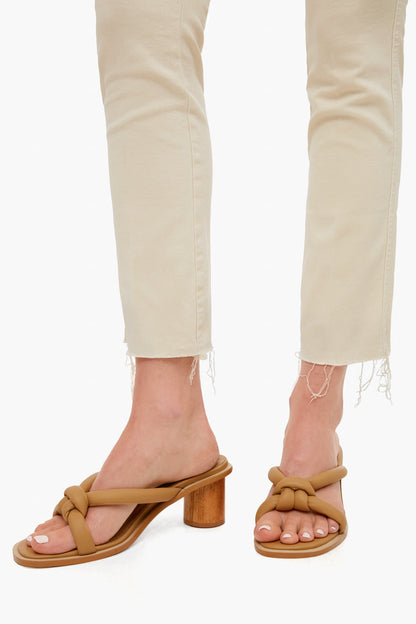 Natural Arauca Chunky Knot Wood Heel