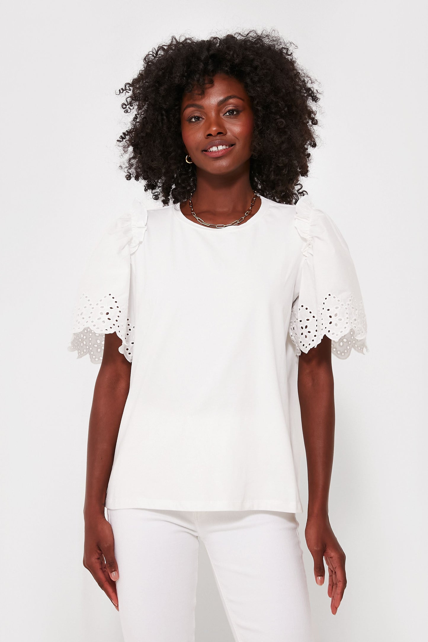 White Eyelet Mollie Blouse