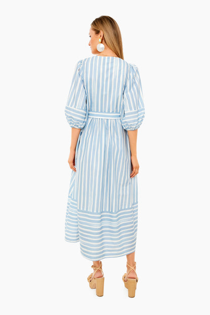 Cove Stripe Ailee Cabana Belted Maxi Dress