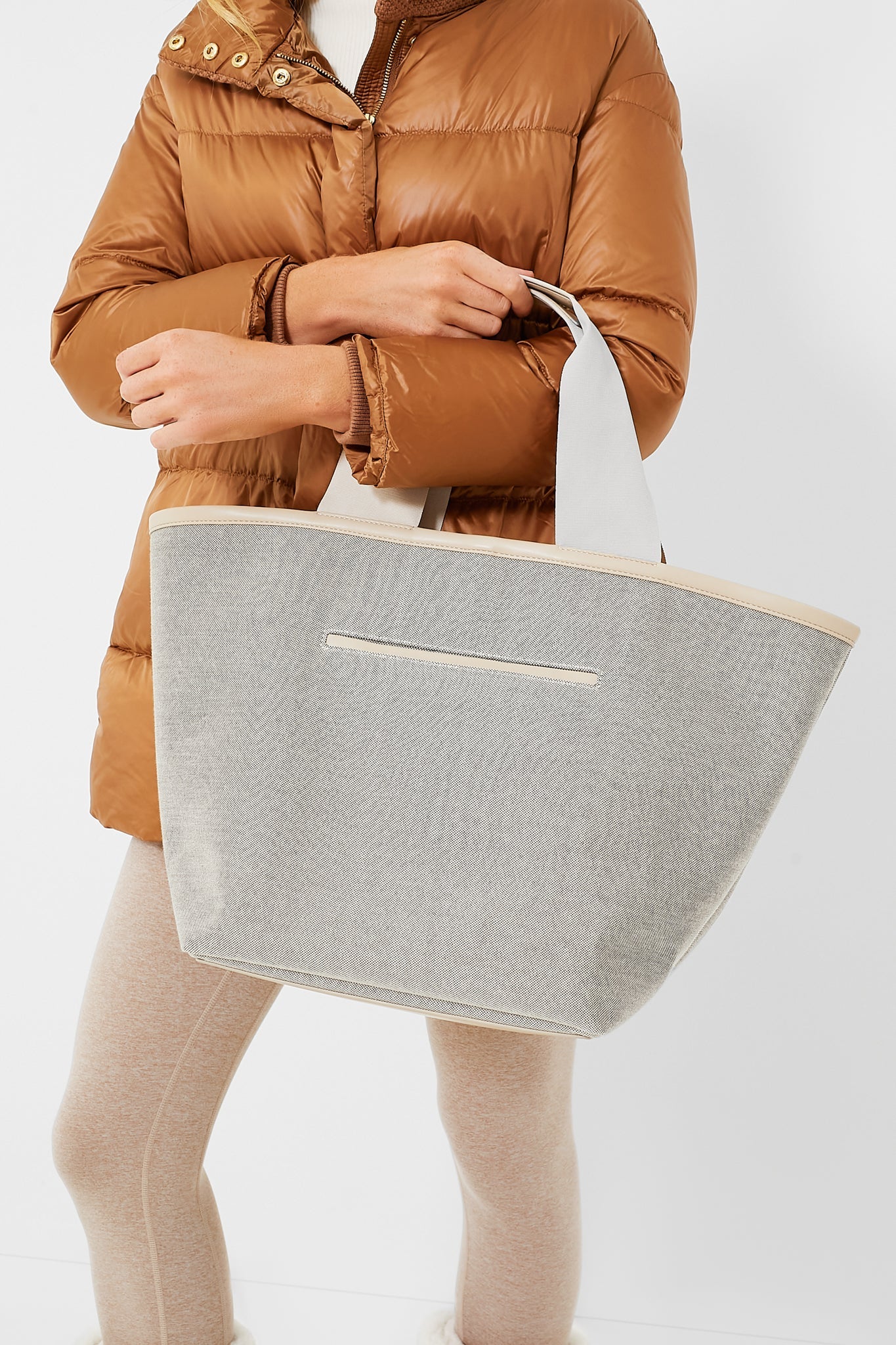 Gray Marled Tote Bag