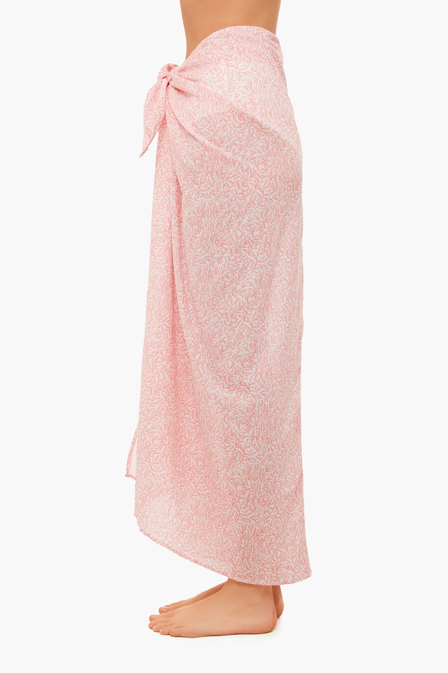 Rosette White Full Length Pareo