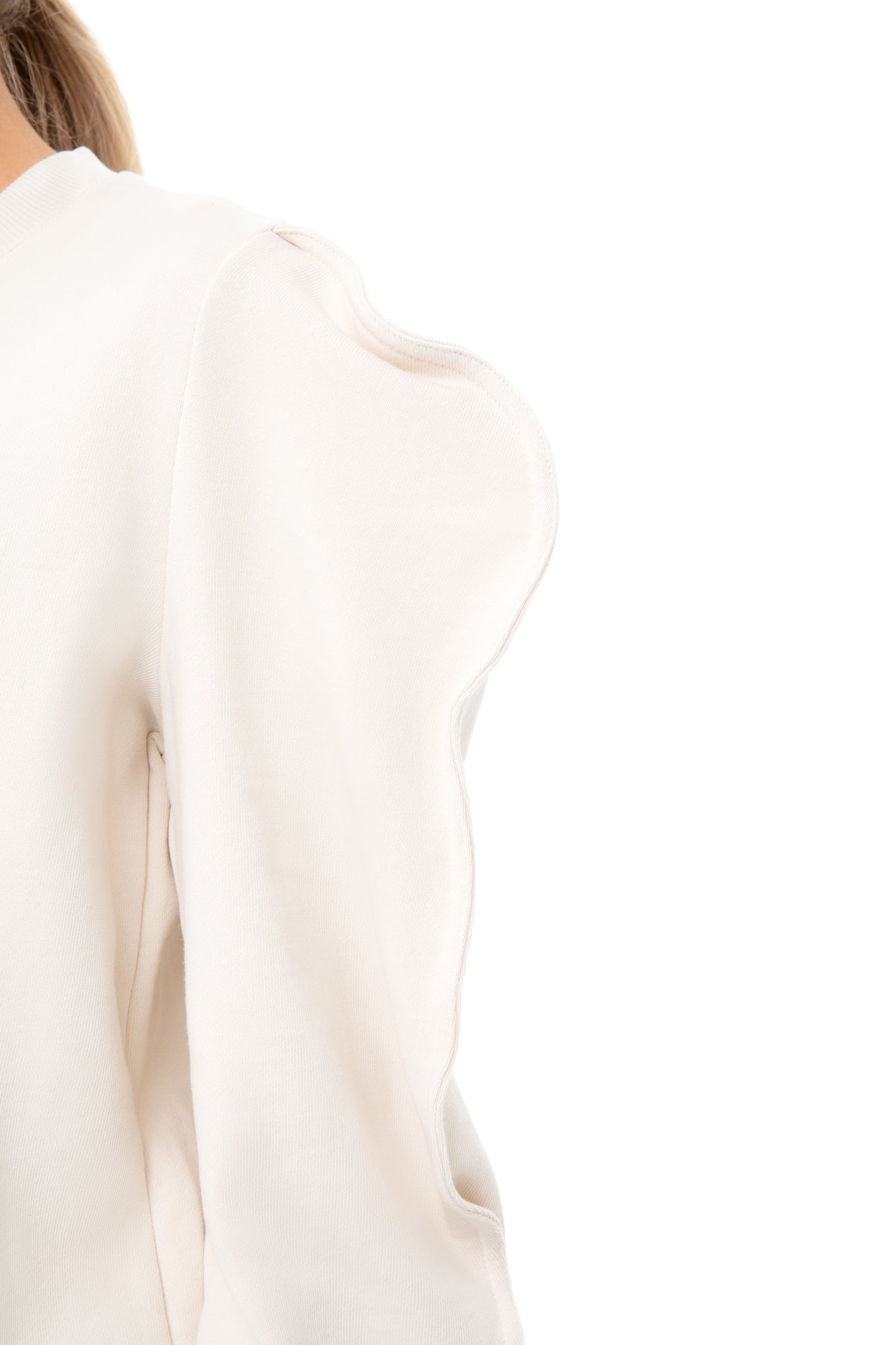 Ivory Scallop Sweatshirt