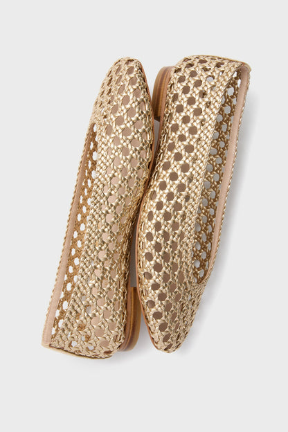 Champagne Woven Nina Flats