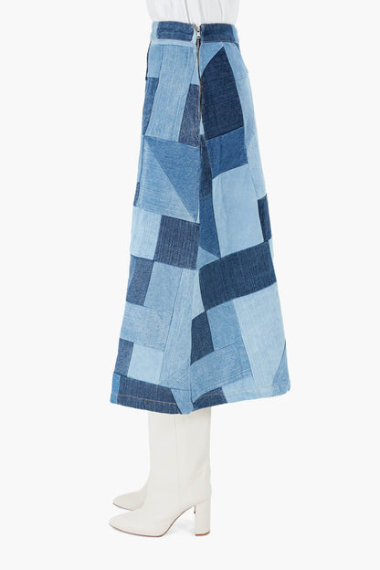 Diego Denim Patched Skirt