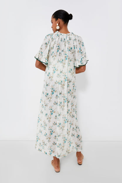 Delphinium Bloom Maxi Cassis Caftan