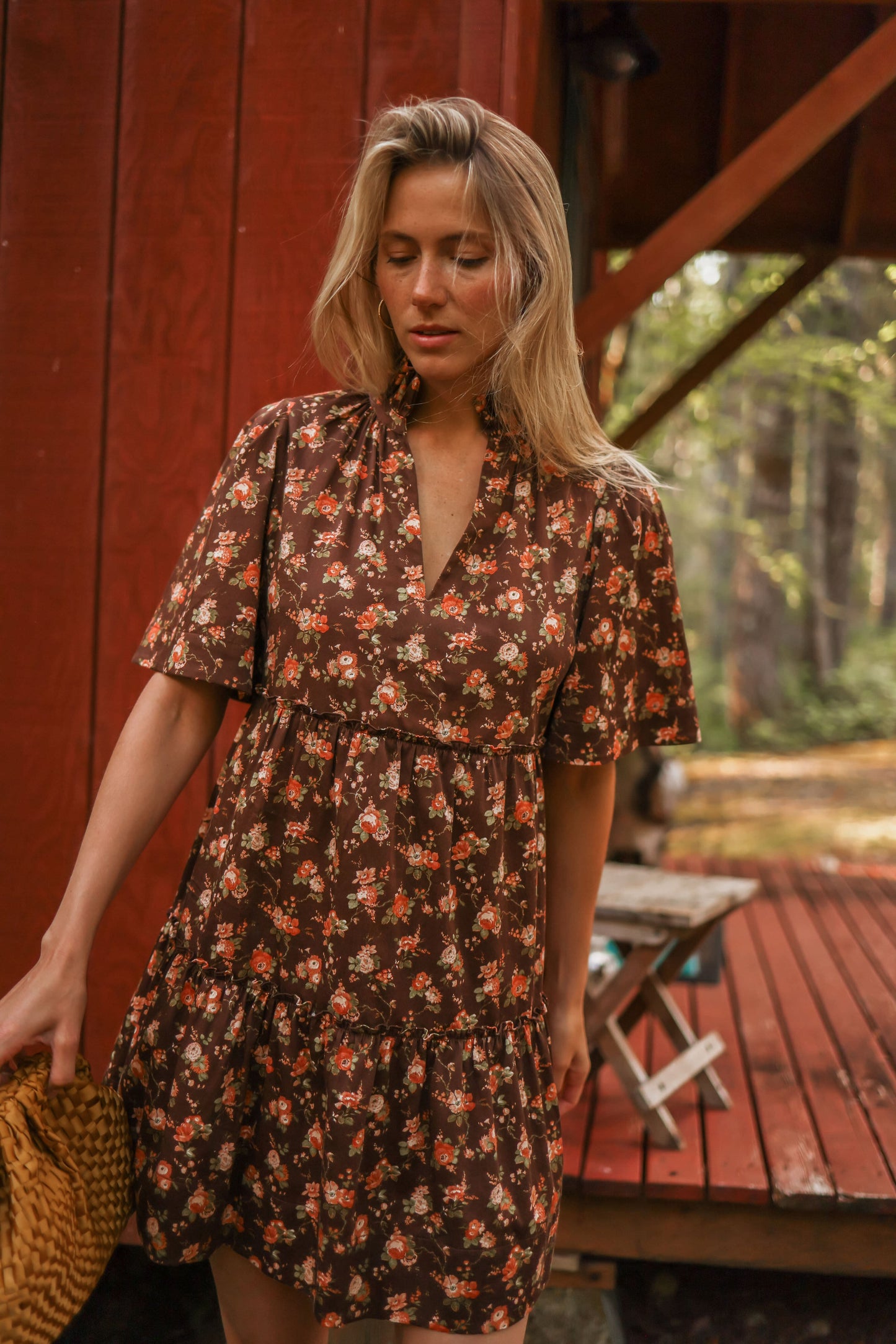 Rosewood Chintz Crawford Dress