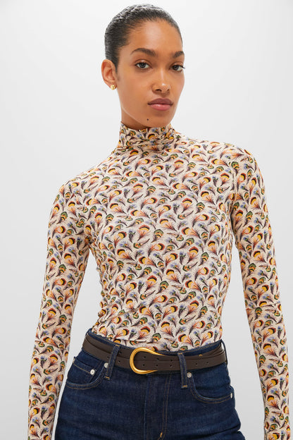 Swan Aurelia Jersey Long Sleeve Turtleneck Top