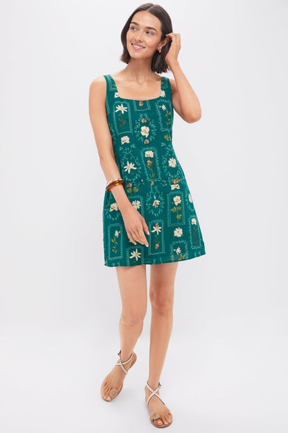 Teal Stem Merrit Mini Dress