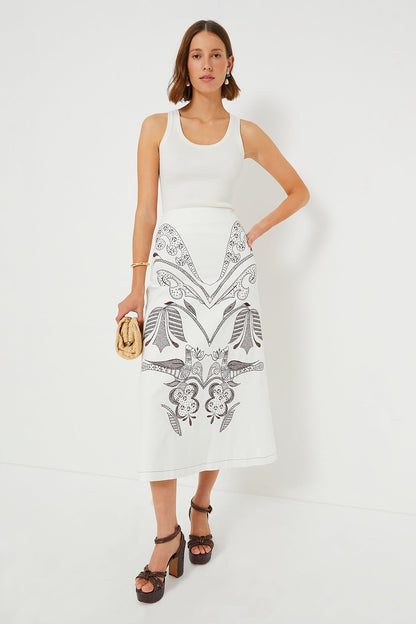 Off White Brown Sandy Skirt