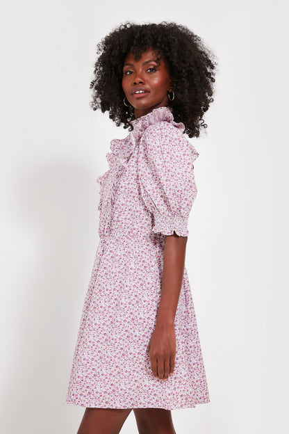 Purple Floral Periwinkle Mini Dress