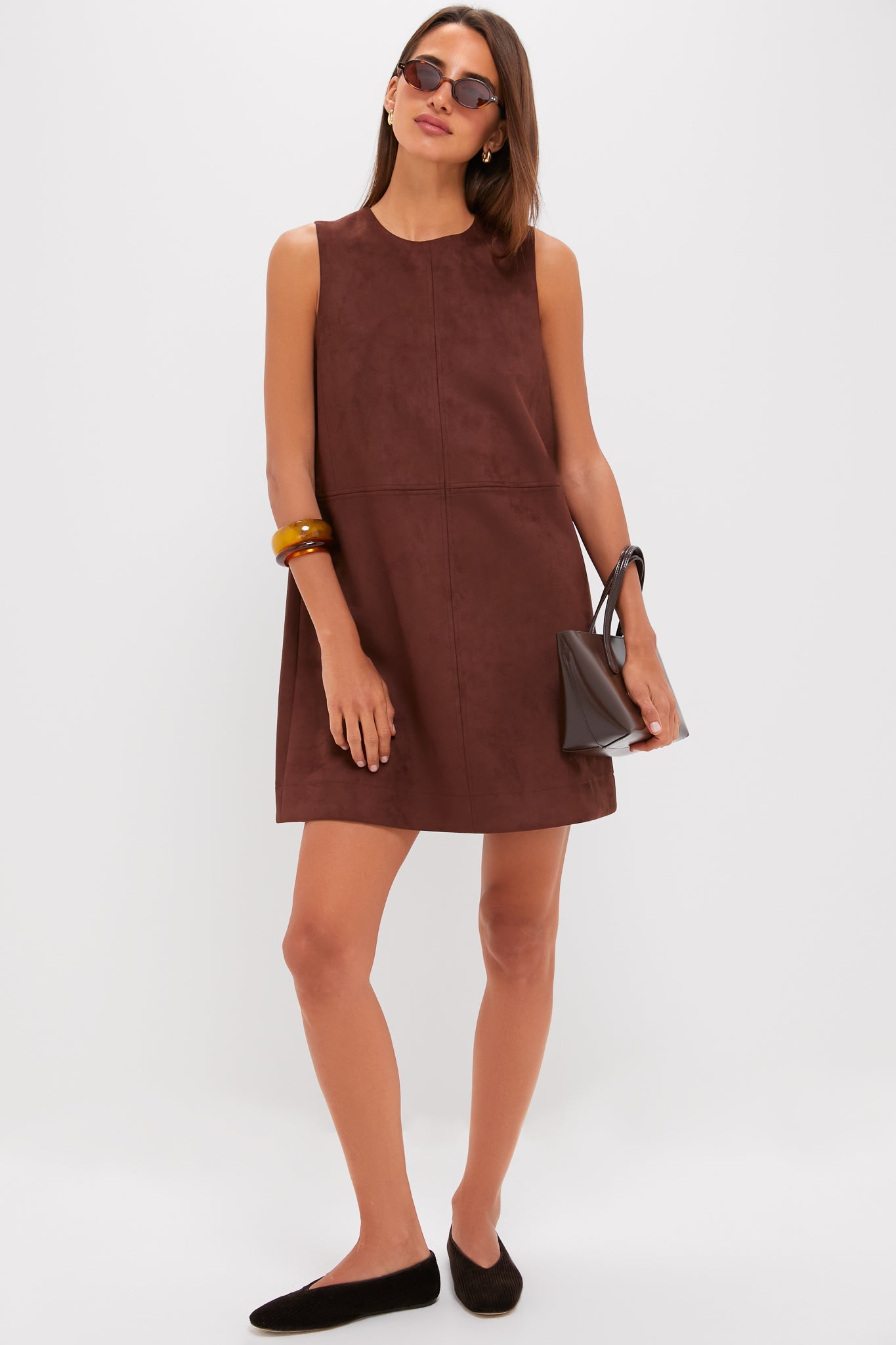 Ganache Vegan Suede Marlowe Dress